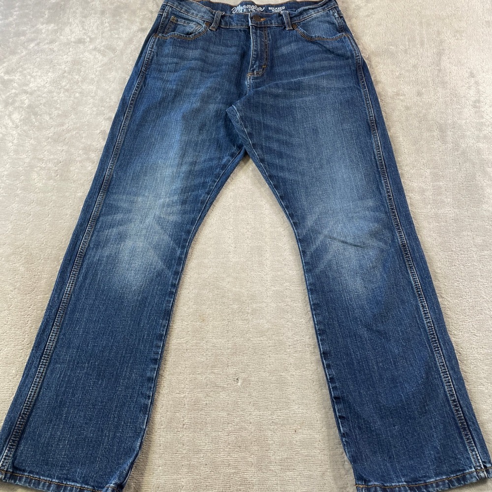 Wrangler Retro Relaxed Bootcut Jeans Mens 32x30 Blue Denim Western Cowboy